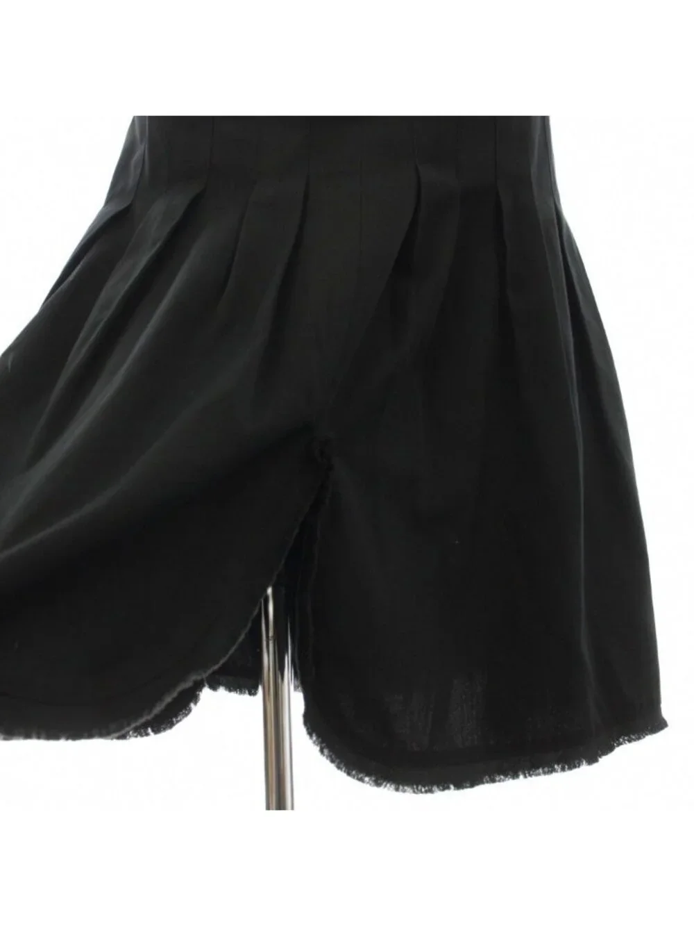 Chanel Sleeveless Dress Knee Length Cut Off Slit 36 Black